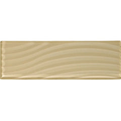 American Olean Color Appeal Abstracts 4" X 12" Wavy Glass Tile Cloud Cream