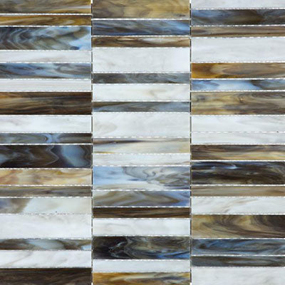 Chesapeake Ornamental Glass Random Stacked Mosaic Special Order Corallo