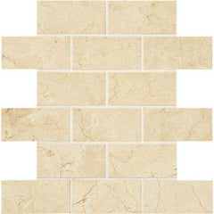 American Olean Mirasol 2" X 4" Brick Joint Mosaic Crema Laila