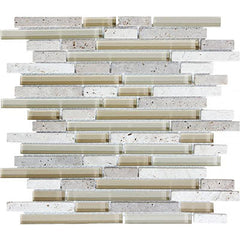 Chesapeake Stone Glass Linear Blend Mosaic Crème Brulee