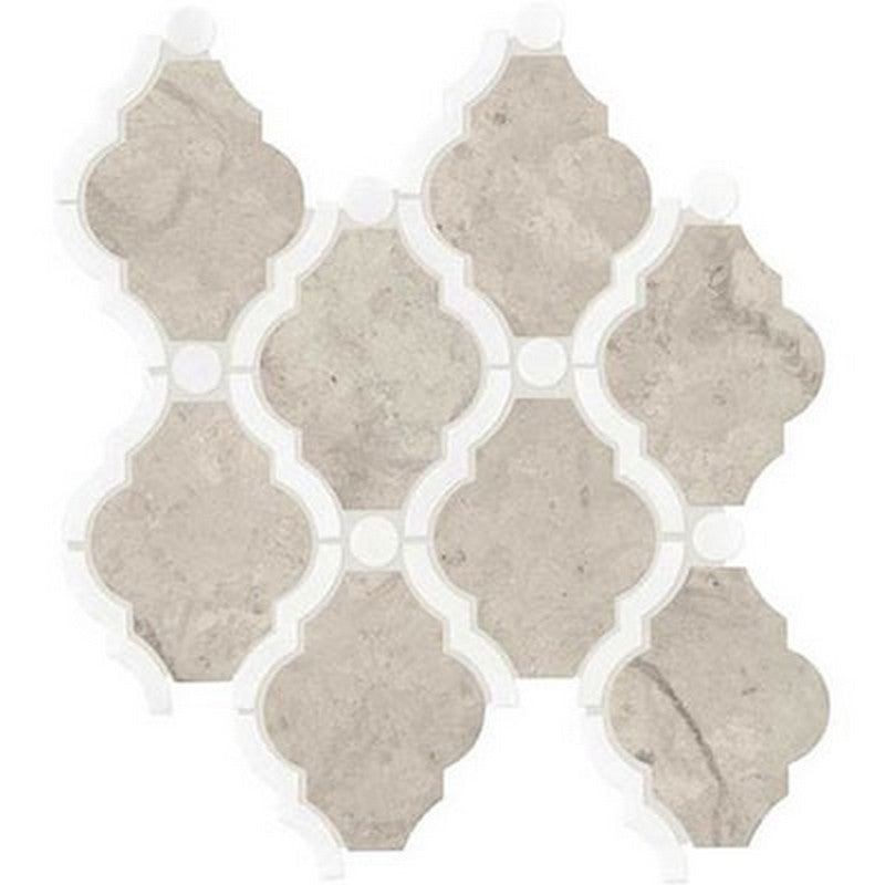 Daltile Decorative Accent 11" x 13" Baroque Mosaic Volcanic Gray Blend