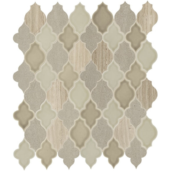 Daltile Raine 11" X 11" Arabesque Cumulus Grey Bld