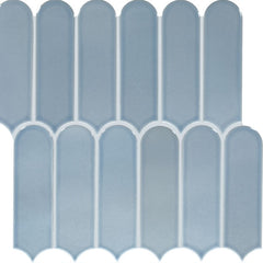 Daltile Artefino Vintage 2" x 6" Fish Scale Mosaic 13" x 12" Celestite