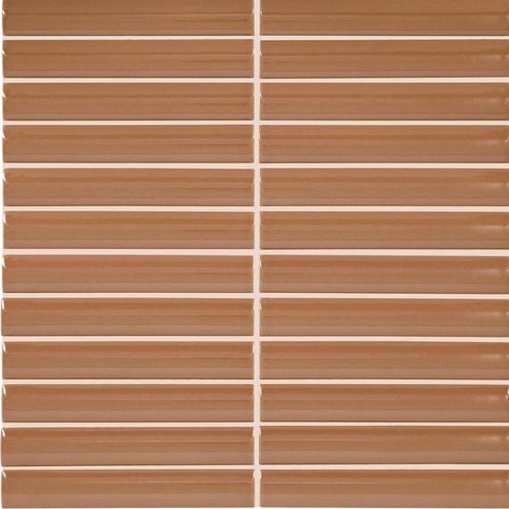 Daltile Artefino Vintage 1" x 6" Pencil Mosaic 12" x 11" Morganite