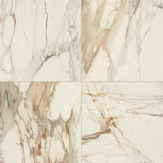 Daltile Panoramic Duet 48" x 48" Polished Calacatta Topaz