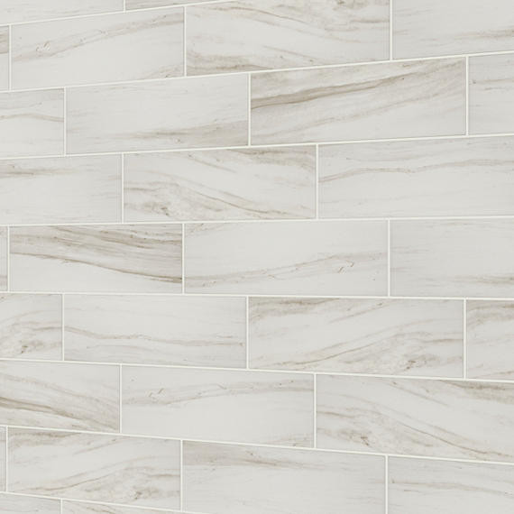 Daltile Platinum 6" x 18" Glossy Calacatta Sky