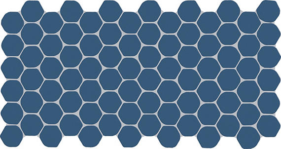 Daltile Keystones 2" Hex Organic Mosaic 12" x 24" Matte Galaxy