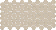 Daltile Keystones 2" Hex Organic Mosaic 12" x 24" Matte Urban Putty