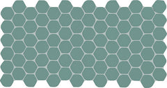 Daltile Keystones 2" Hex Organic Mosaic 12" x 24" Matte Aegean