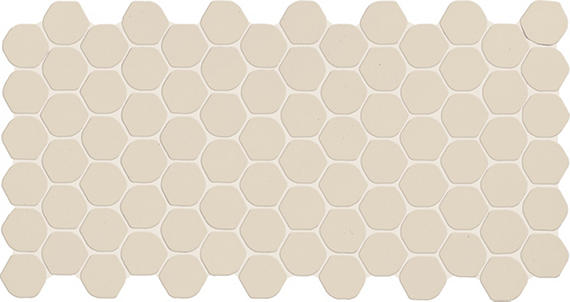 Daltile Keystones 2" Hex Organic Mosaic 12" x 24" Matte Almond