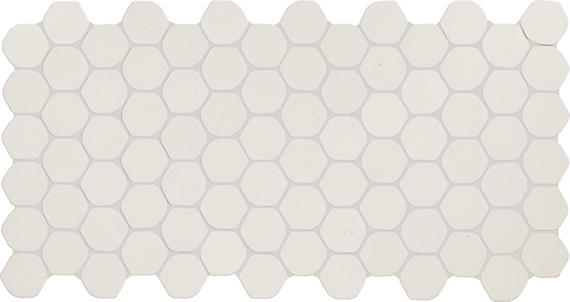 Daltile Keystones 2" Hex Organic Mosaic 12" x 24" Matte Arctic White