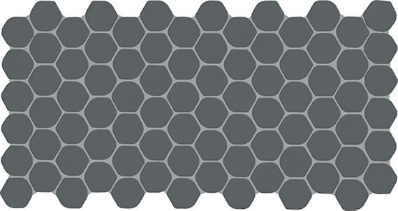 Daltile Keystones 2" Hex Organic Mosaic 12" x 24" Matte Castlerock