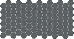 Daltile Keystones 2" Hex Organic Mosaic 12" x 24" Matte Castlerock