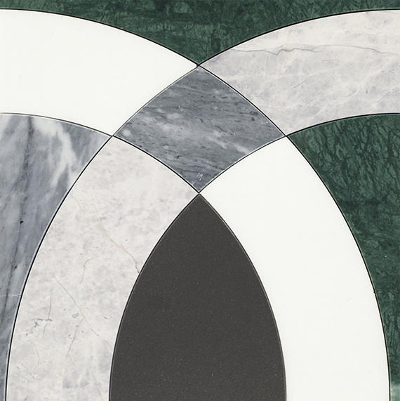 Daltile Eclessia Marble 12" x 12" Arches Polished Cristallo Blend