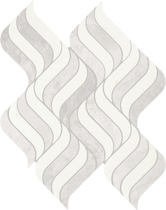 Daltile Eclessia Marble 14" x 18" Wave Polished Cristallo Blend