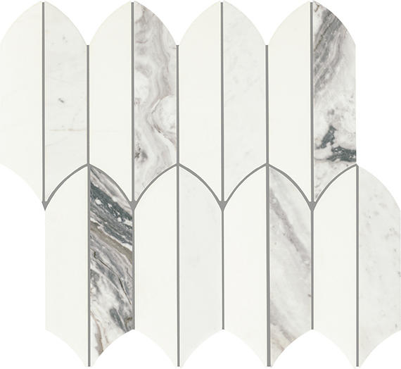 Daltile Eclessia Marble 13" x 14" Feather  Volakas Blend