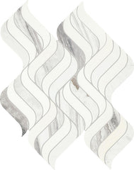 Daltile Eclessia Marble 14" x 18" Wave Polished Volakas Blend