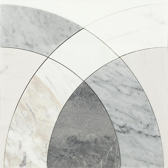 Daltile Eclessia Marble 12" x 12" Arches Polished Pacifica Blend