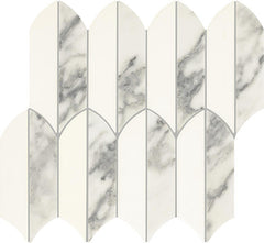 Daltile Eclessia Marble 13" x 14" Feather  Arabescato Argento Blend