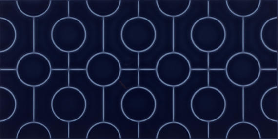 Daltile Luminique 12" x 24" Circle Glossy Navy