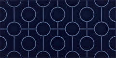 Daltile Luminique 12" x 24" Circle Glossy Navy
