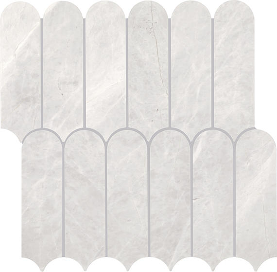 Daltile Eclessia Marble 12" x 13" Elongated Fan Polished Cristallo