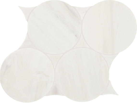 Daltile Eclessia Marble 11" x 13" Circle Mosaic Polished Pacifica