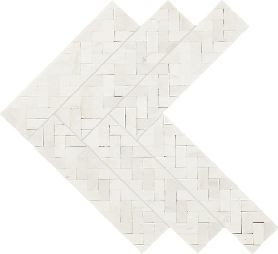 Daltile Eclessia Marble 13" x 14" Double Herringbone Pacifica