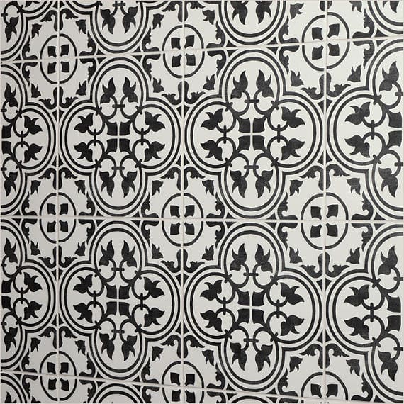 Daltile Memoir 12" x 12" Deco Petal Black