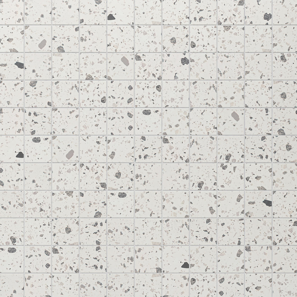 Daltile Poke 3" x 3" Straight Joint Mosaic 12" x 12" Matte Cloud Flecks