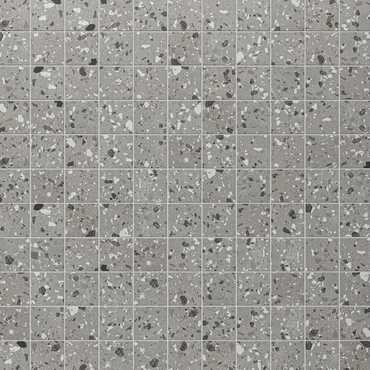 Daltile Poke 3" x 3" Straight Joint Mosaic 12" x 12" Matte Smoke Flecks