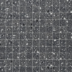Daltile Poke 3" x 3" Straight Joint Mosaic 12" x 12" Matte Raven Flecks
