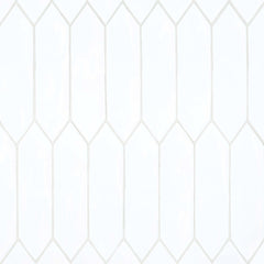 Bedrosians Reine 3" x 12" Picket Wall Tile Glossy White