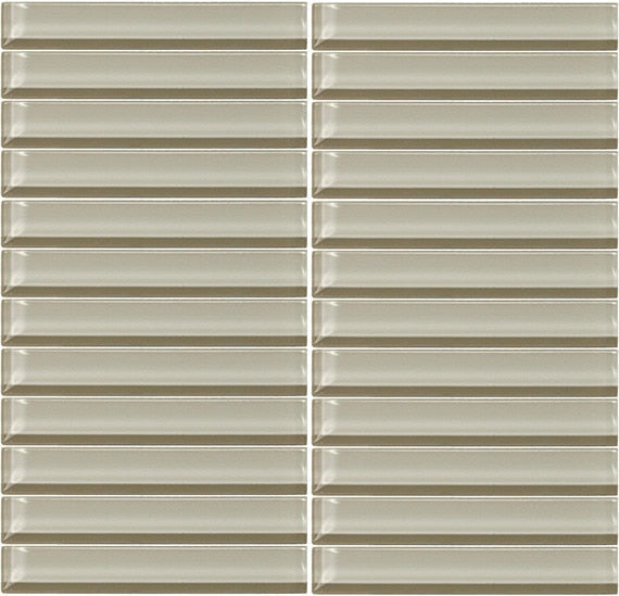 Daltile Color Wave 1" X 6" Mosaic Silver Mink