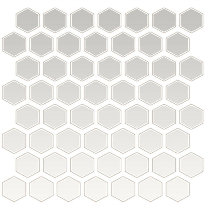 Daltile Color Wheel Mosaic 12" X 14" Hexagon Glossy Arctic White