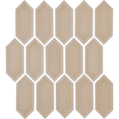 Daltile Luminique 2" x 5" Picket Mosaic 12" x 11" Glossy Dune