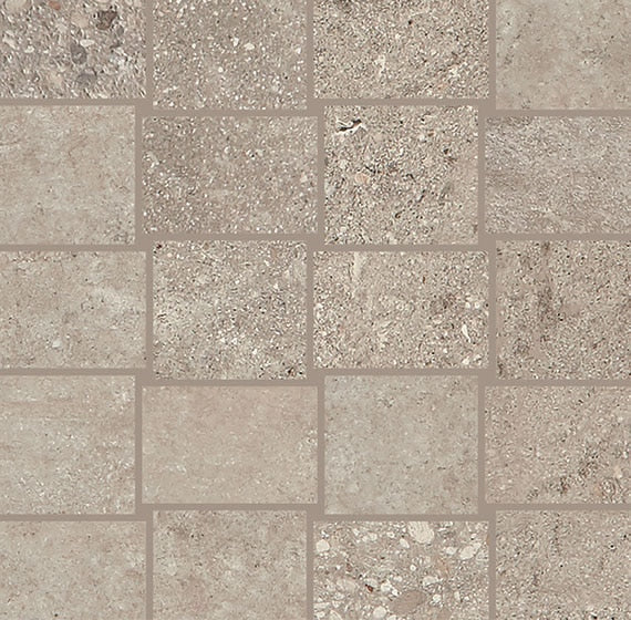 Daltile Museo 2" x 3" Abstract Mosaic 12" x 12 Matte Natural Grey