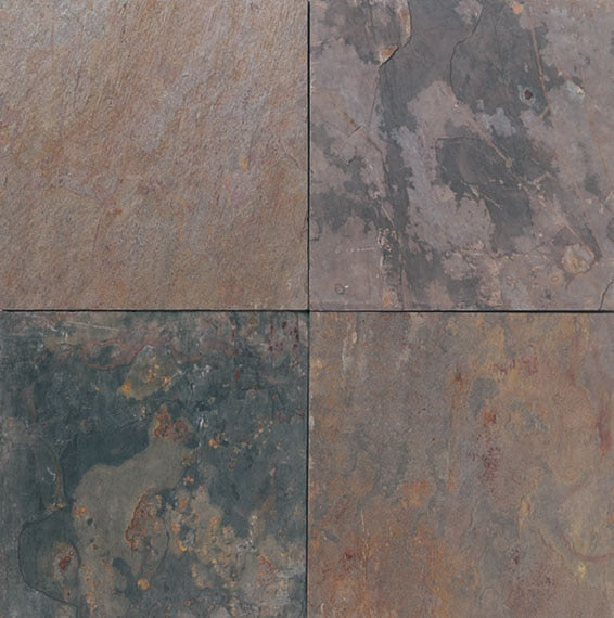 American Olean Slate 16" X 16" Indian Multicolor