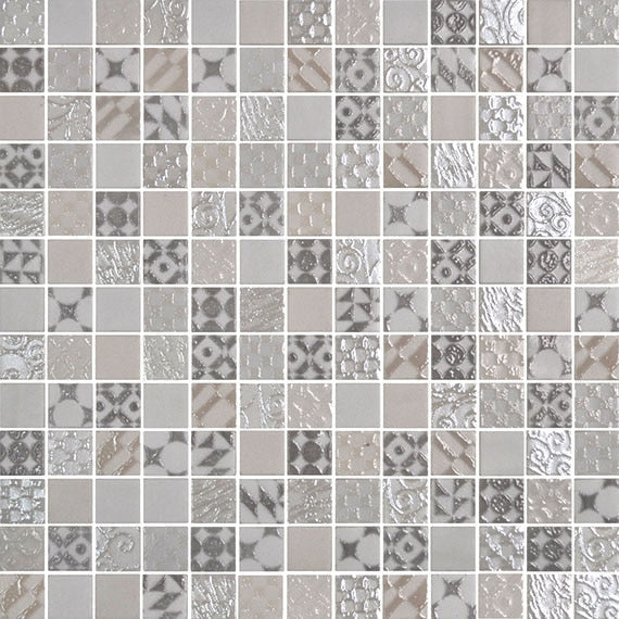 Daltile Uptown Glass 1" X 1" Straight Joint Metro Cream