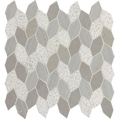 American Olean Candora Linear Leaf Mosaic Mix Finish Demure Gray