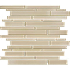 Chesapeake Essentials Glass Random Strip Mosaic Earth