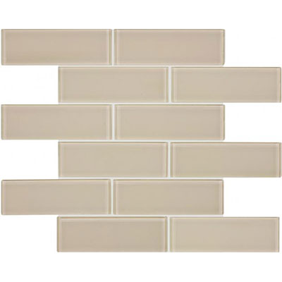 Chesapeake Essentials Glass 2" x 6" Brick Mosaic Earth