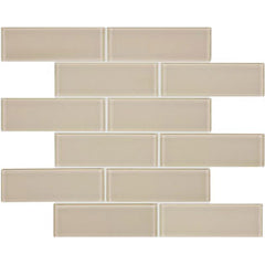 Chesapeake Essentials Glass 2" x 6" Brick Mosaic Earth