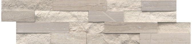 Emser Structure 6" x 24" 3D Ledger Cream Corner