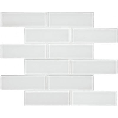 Chesapeake Essentials Glass 2" x 6" Brick Mosaic Ice