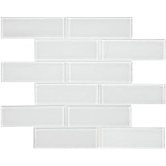 Chesapeake Essentials Glass 2" x 6" Brick Mosaic Ice