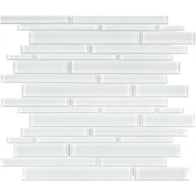 Chesapeake Essentials Glass Random Strip Mosaic Ice