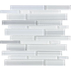 Chesapeake Fused Glass Random Strip Mosaic Ice