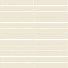 Daltile Color Wheel Mosaic 1'' x 6'' Straight 12'' x 10'' Glossy Biscuit