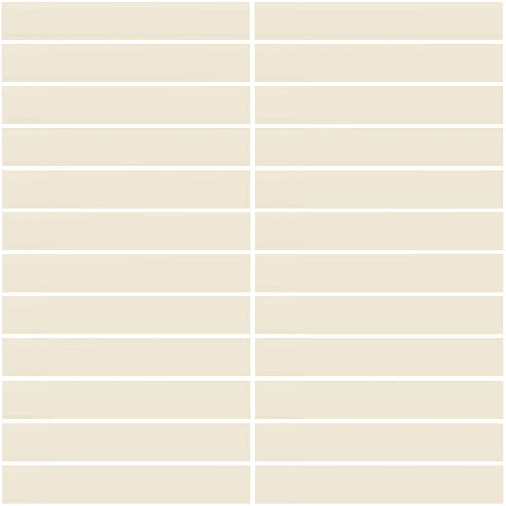 Daltile Color Wheel Mosaic 1'' x 6'' Straight 12'' x 10'' Matte Matte Biscuit
